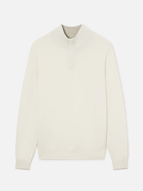 Maglia Marlow bianco panna in misto lana e cashmere con collo alto
