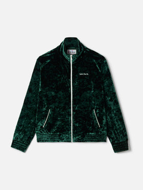 Felpa da donna Miriam verde in ciniglia