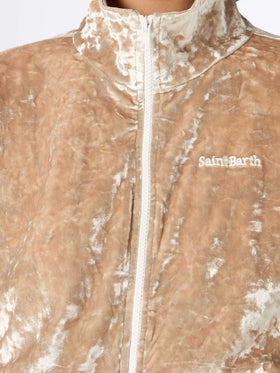 Woman sweatshirt Miriam beige chenille - MC2 Saint Barth