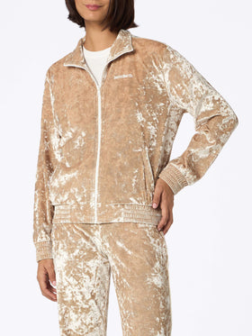 Woman sweatshirt Miriam beige chenille - MC2 Saint Barth