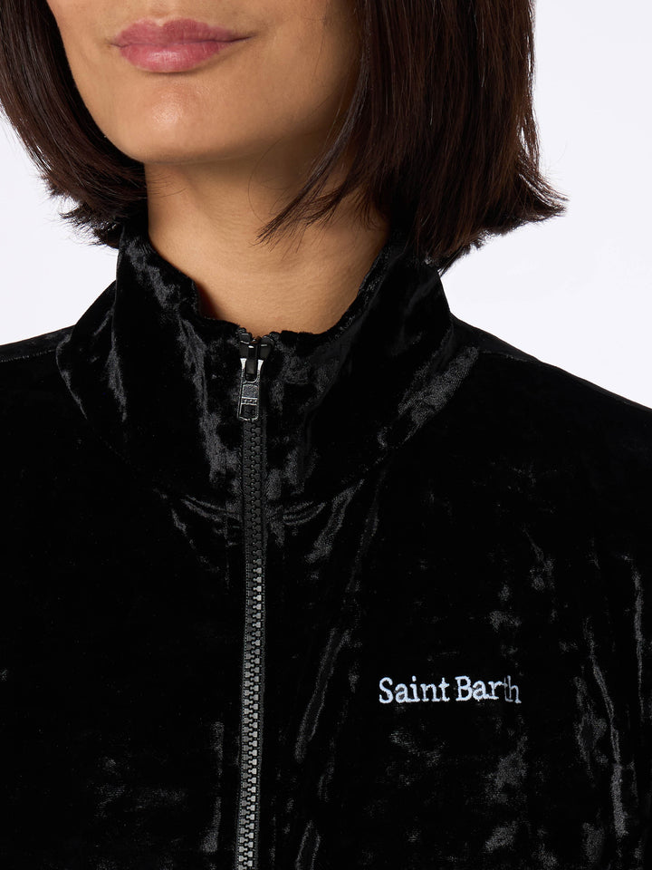 Woman sweatshirt Miriam black chenille - MC2 Saint Barth
