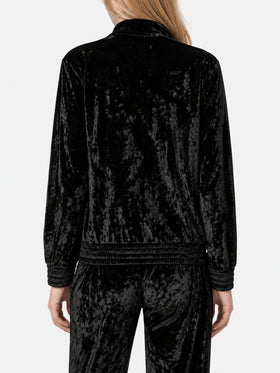 Sudadera Miriam de chenilla negra con bordado 