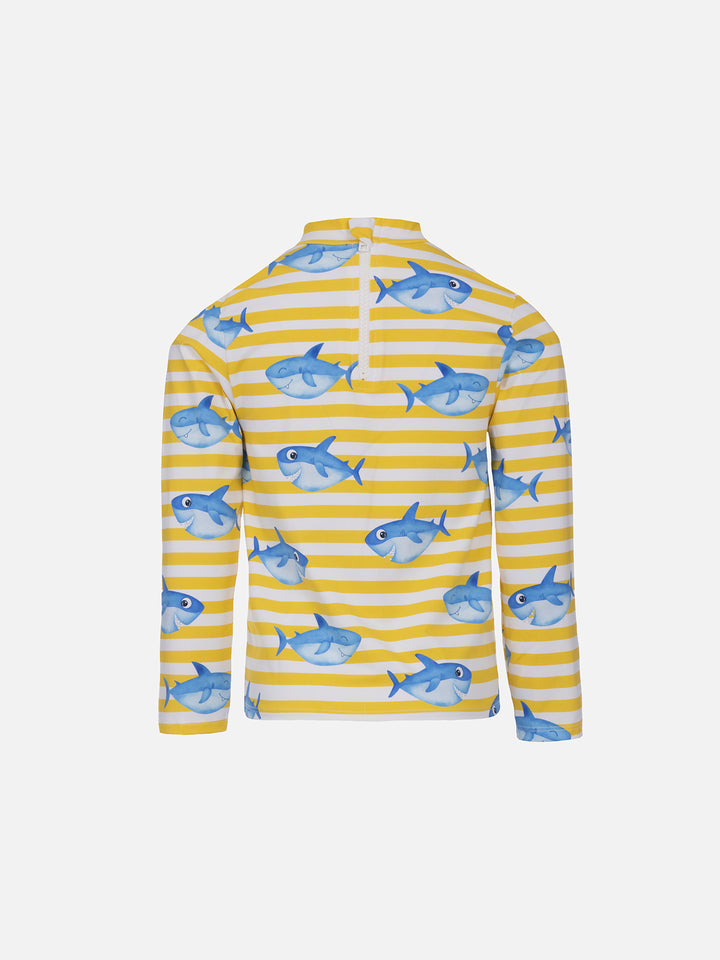 Boy printed t-shirt with long sleeves | UV PROTECTION - MC2 Saint Barth