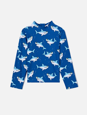 T-shirt Moorish anti-UV con stampa squali