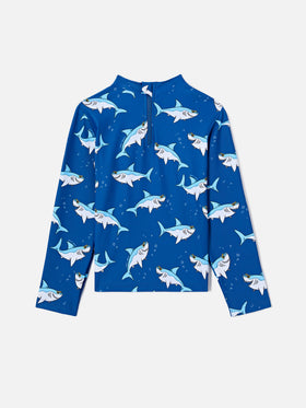 T-shirt Moorish anti-UV con stampa squali