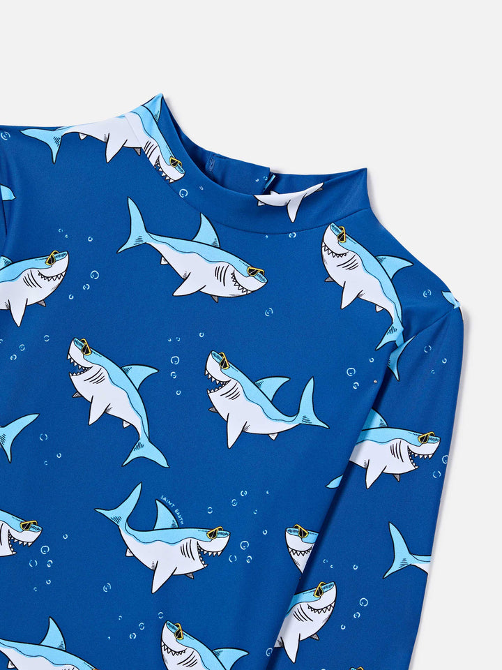 T-shirt Moorish anti-UV con stampa squali