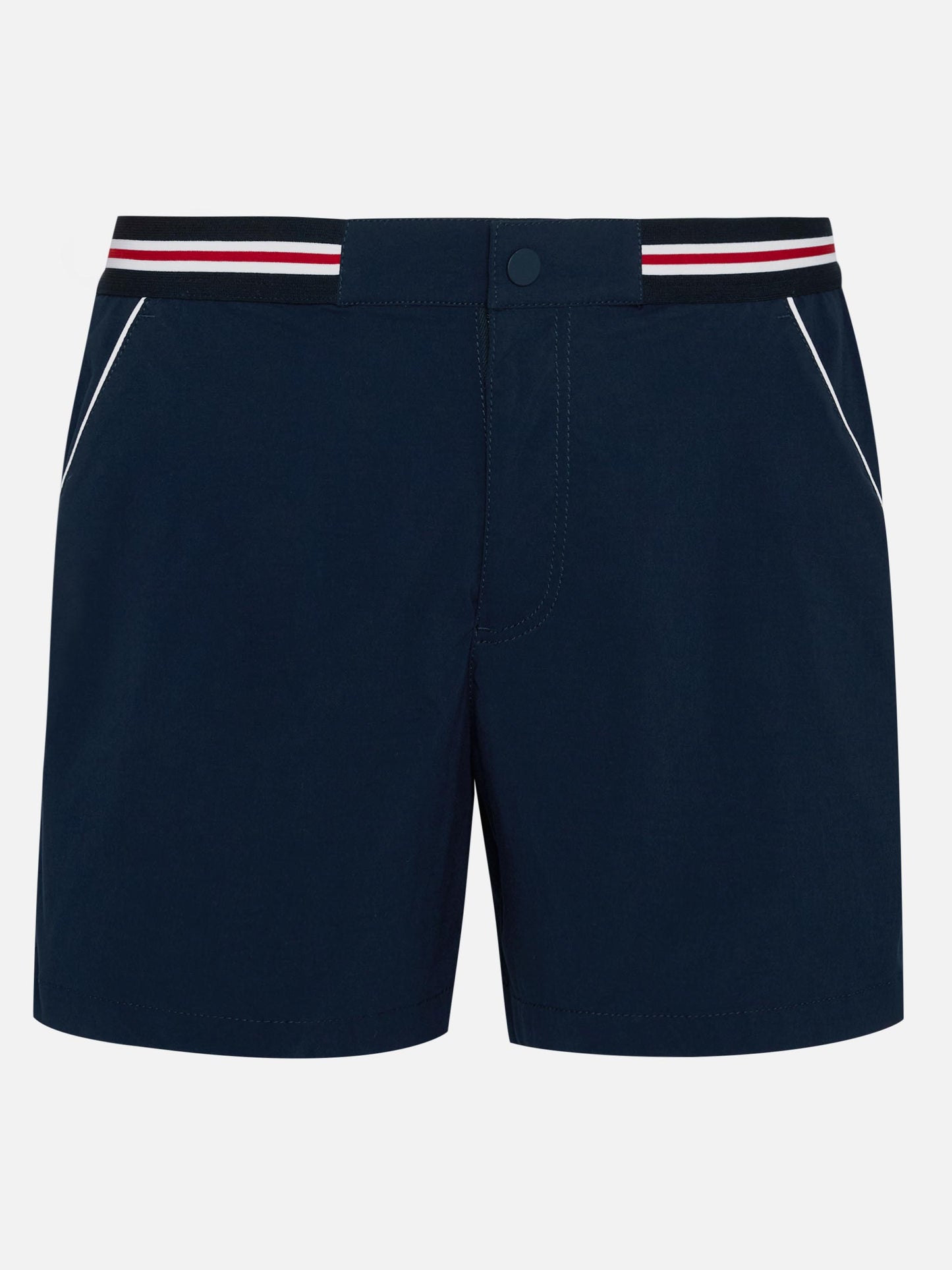 Marineblaue, eng anliegende Badeshorts Nad