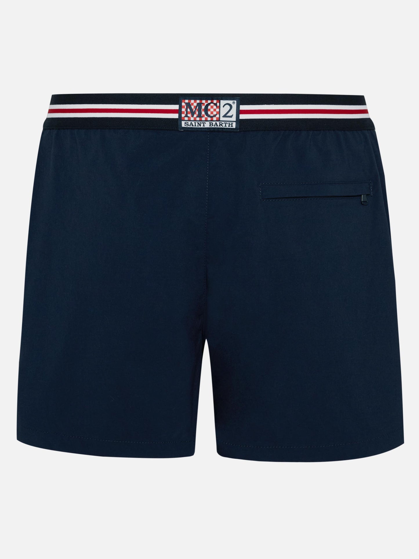 Marineblaue, eng anliegende Badeshorts Nad