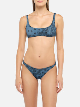 Naima Naomi bralette bikini with bandana print