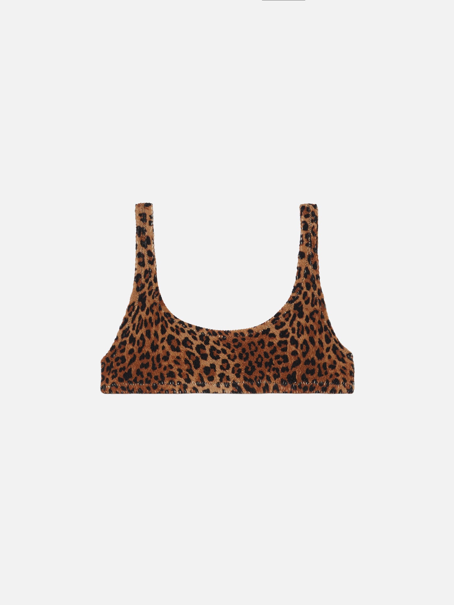 Naima Crinkle-Bralette-Top im klassischen Stil mit Leopardenmuster