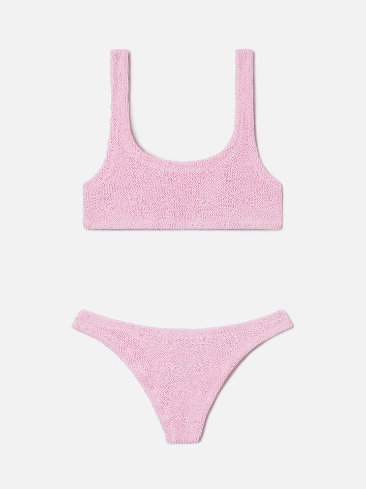 Bikini Naima Naomi in tessuto crinkle rosa