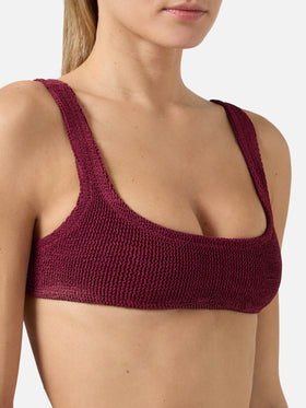 Bikini a bralette Naima Naomi in crinkle bordeaux