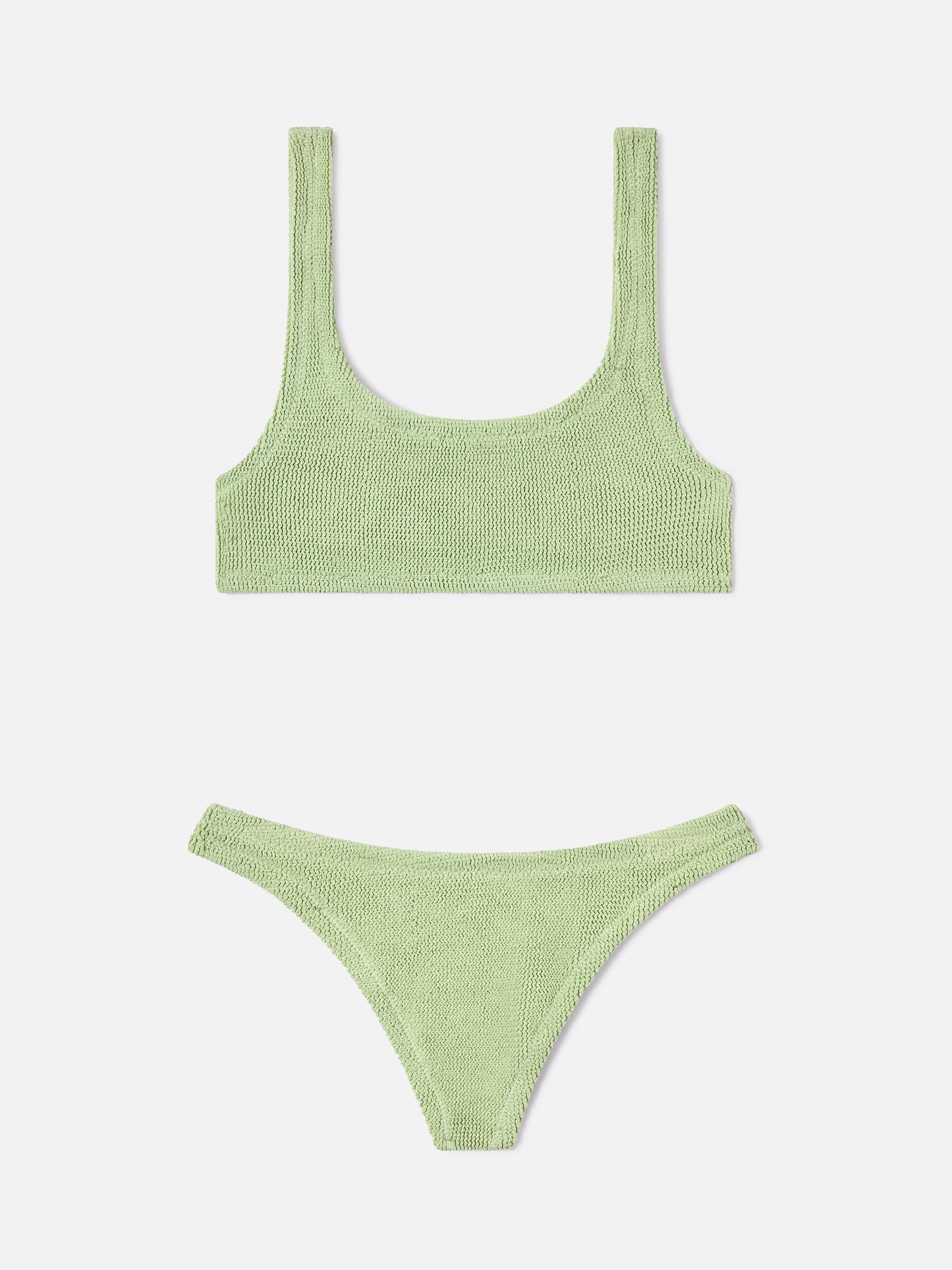 Naima Naomi light green crinkle lurex bikini