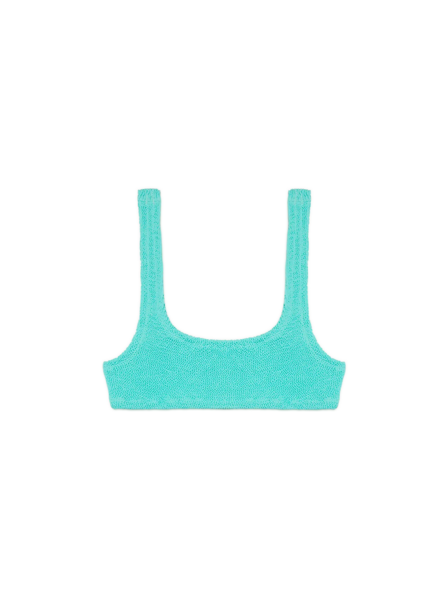 Naima water green crinkle classic bralette top - MC2 Saint Barth