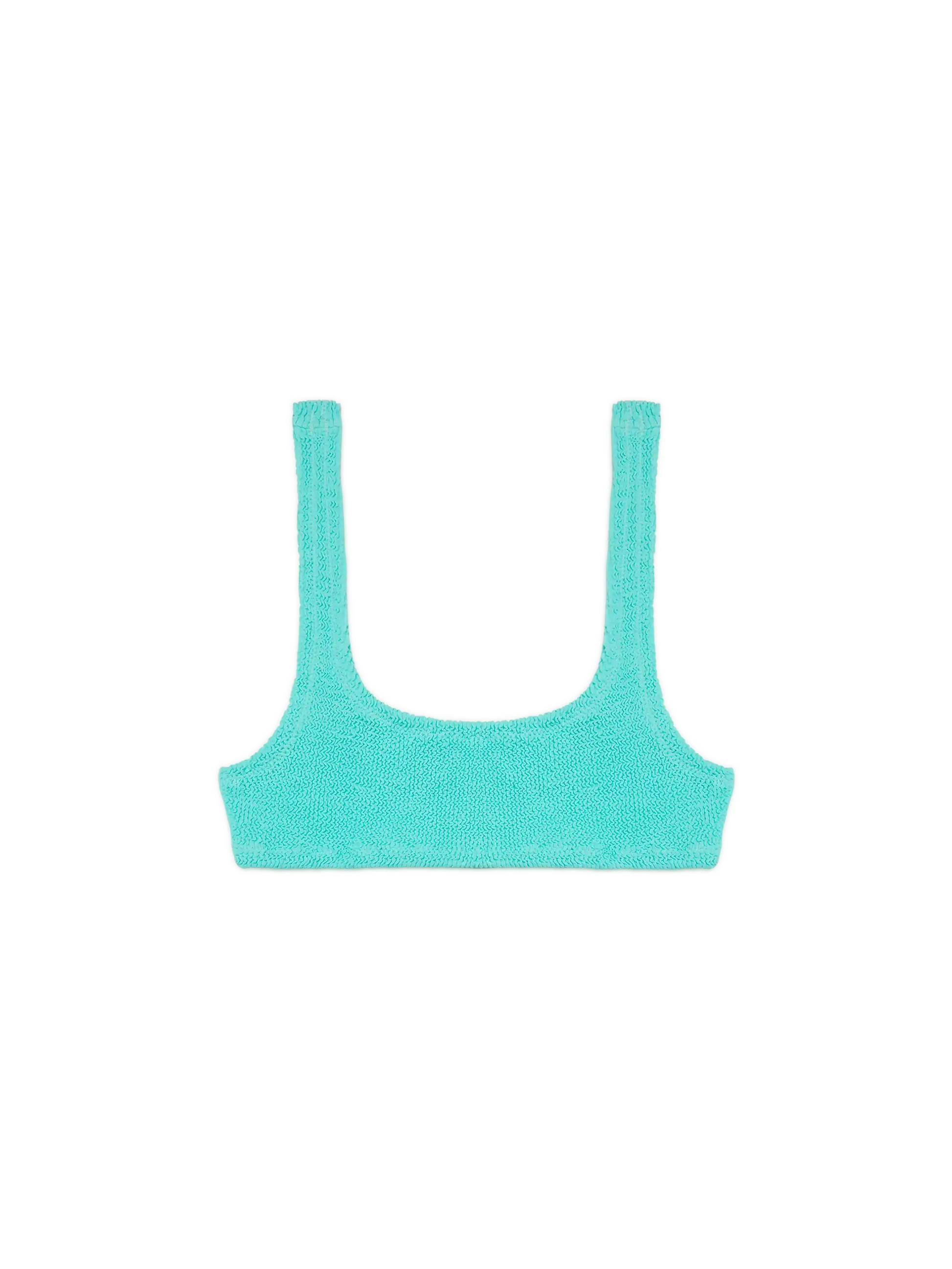 Naima water green crinkle classic bralette top - MC2 Saint Barth