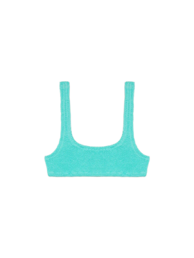 Naima water green crinkle classic bralette top - MC2 Saint Barth