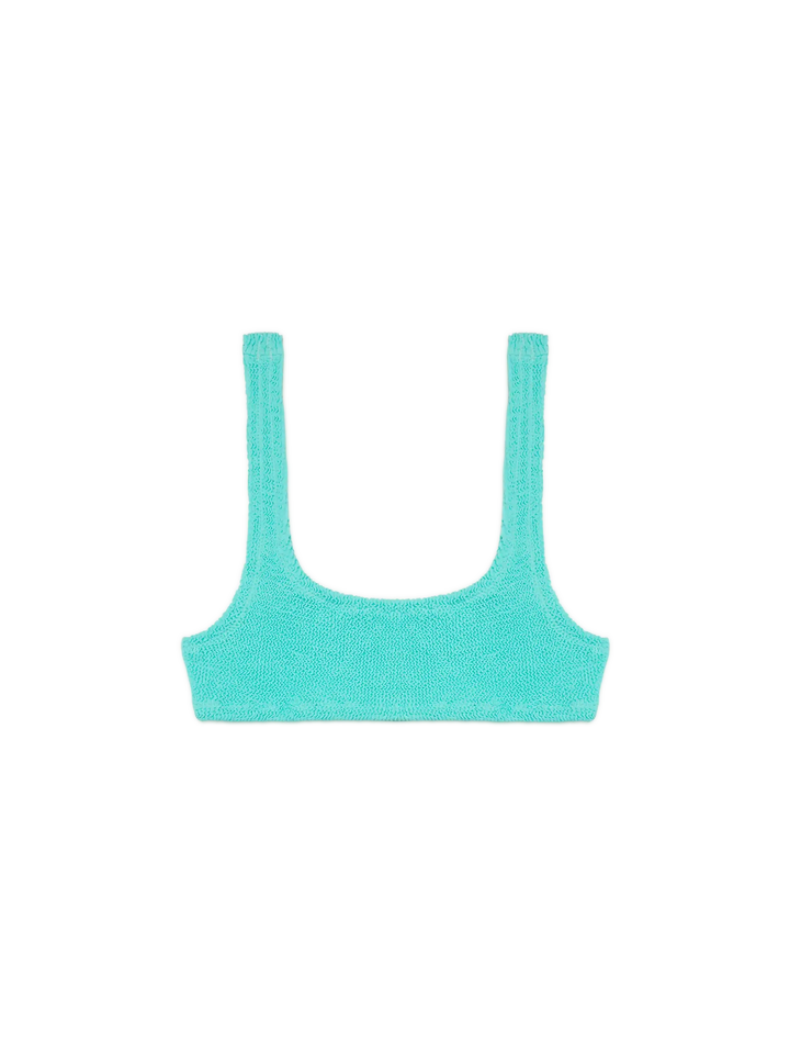 Naima water green crinkle classic bralette top - MC2 Saint Barth