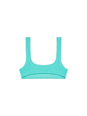 Naima water green crinkle classic bralette top - MC2 Saint Barth