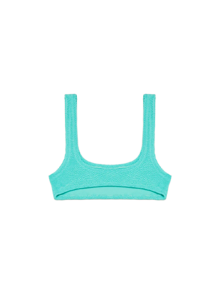 Naima water green crinkle classic bralette top - MC2 Saint Barth