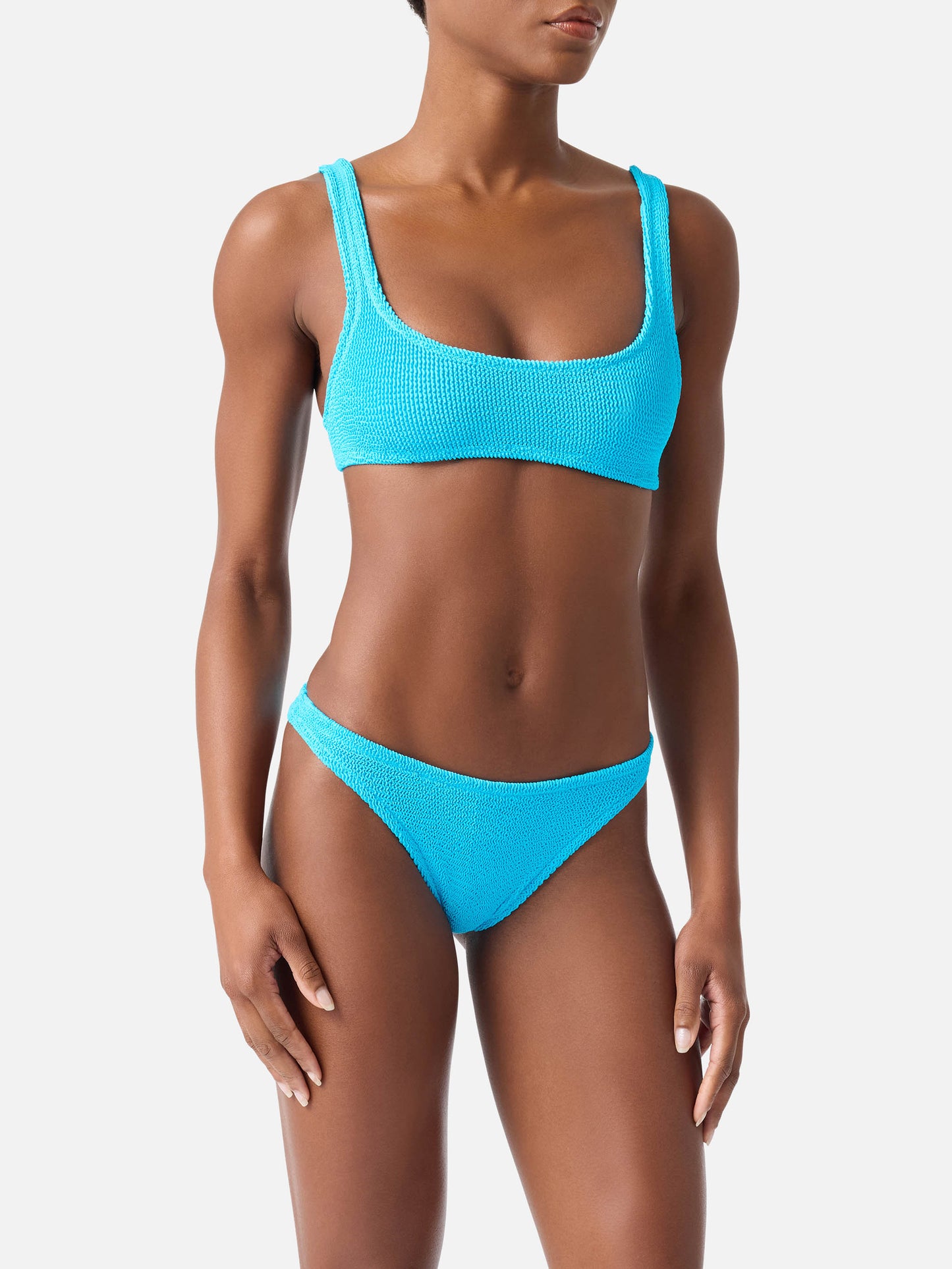 Bikini de efecto crinkle turquesa Naima Naomi 