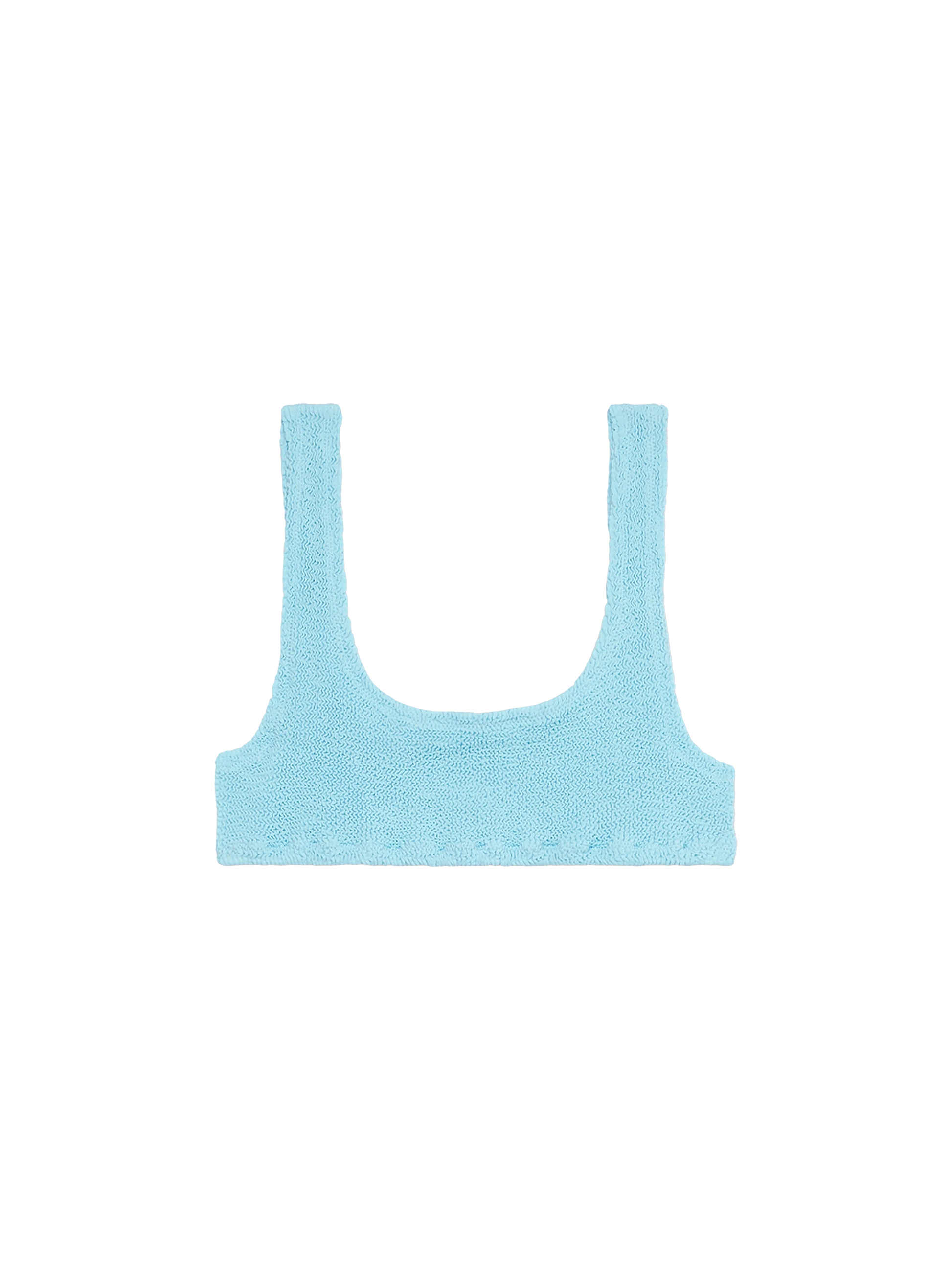 Woman light blue classic crinkle bralette Naima - MC2 Saint Barth