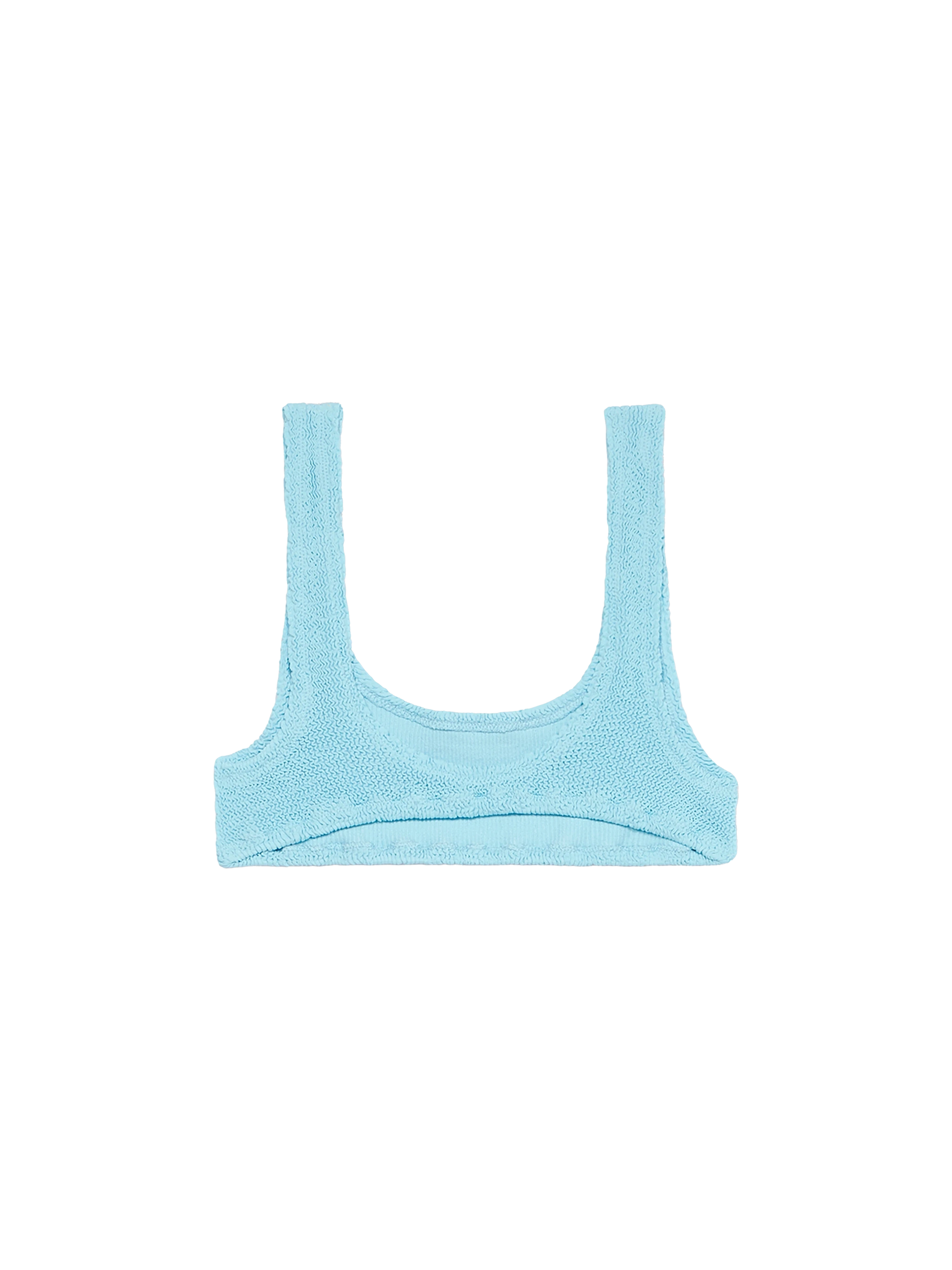 Woman light blue classic crinkle bralette Naima - MC2 Saint Barth