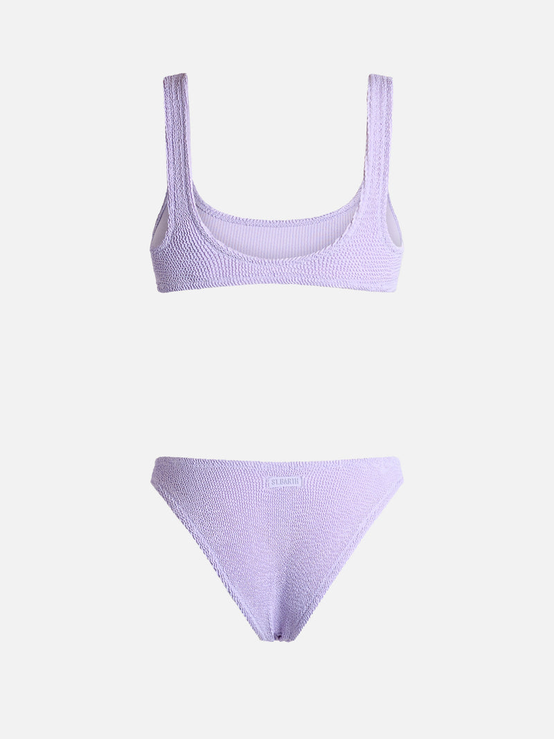 Woman lilac classic crinkle bikini Naima Elise