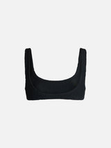 Bralette classica da donna nera crinkle Naima