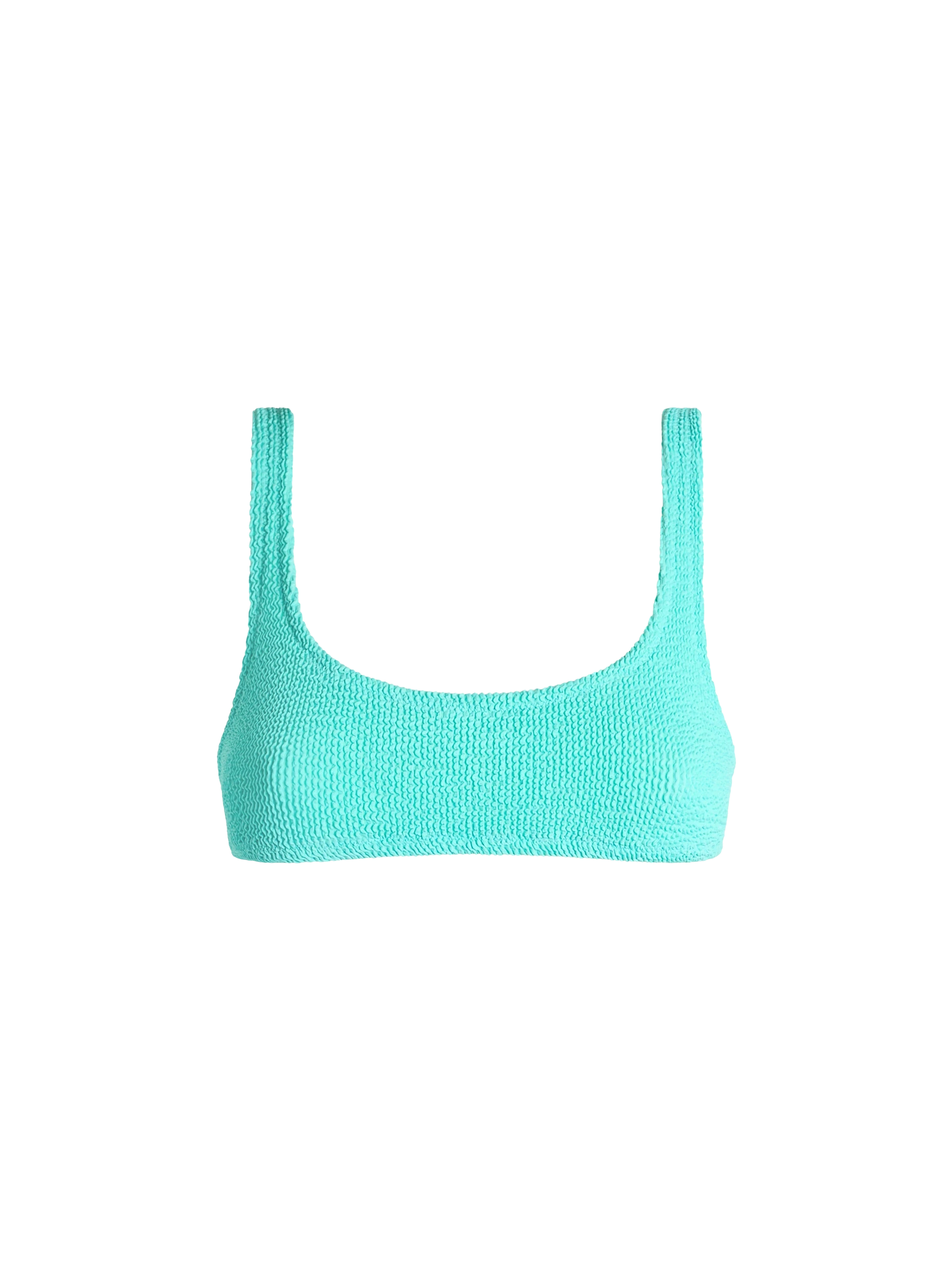 Woman water green classic crinkle bralette Naima - MC2 Saint Barth