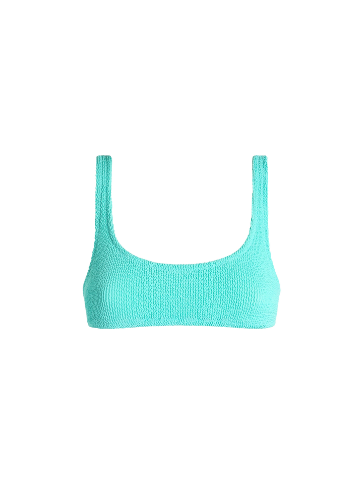 Woman water green classic crinkle bralette Naima - MC2 Saint Barth