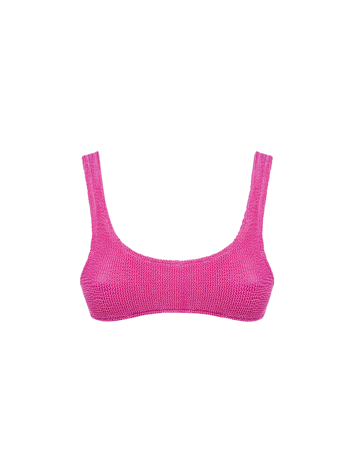 Naima pink crinkle classic bralette top - MC2 Saint Barth