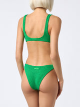 Bikini da donna classico verde crinkle Naima Elise