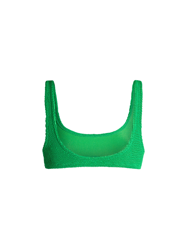 Woman green classic crinkle bralette Naima - MC2 Saint Barth