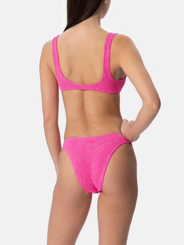 Rosa klassischer Crinkle-Bikini für Damen Naima Elise