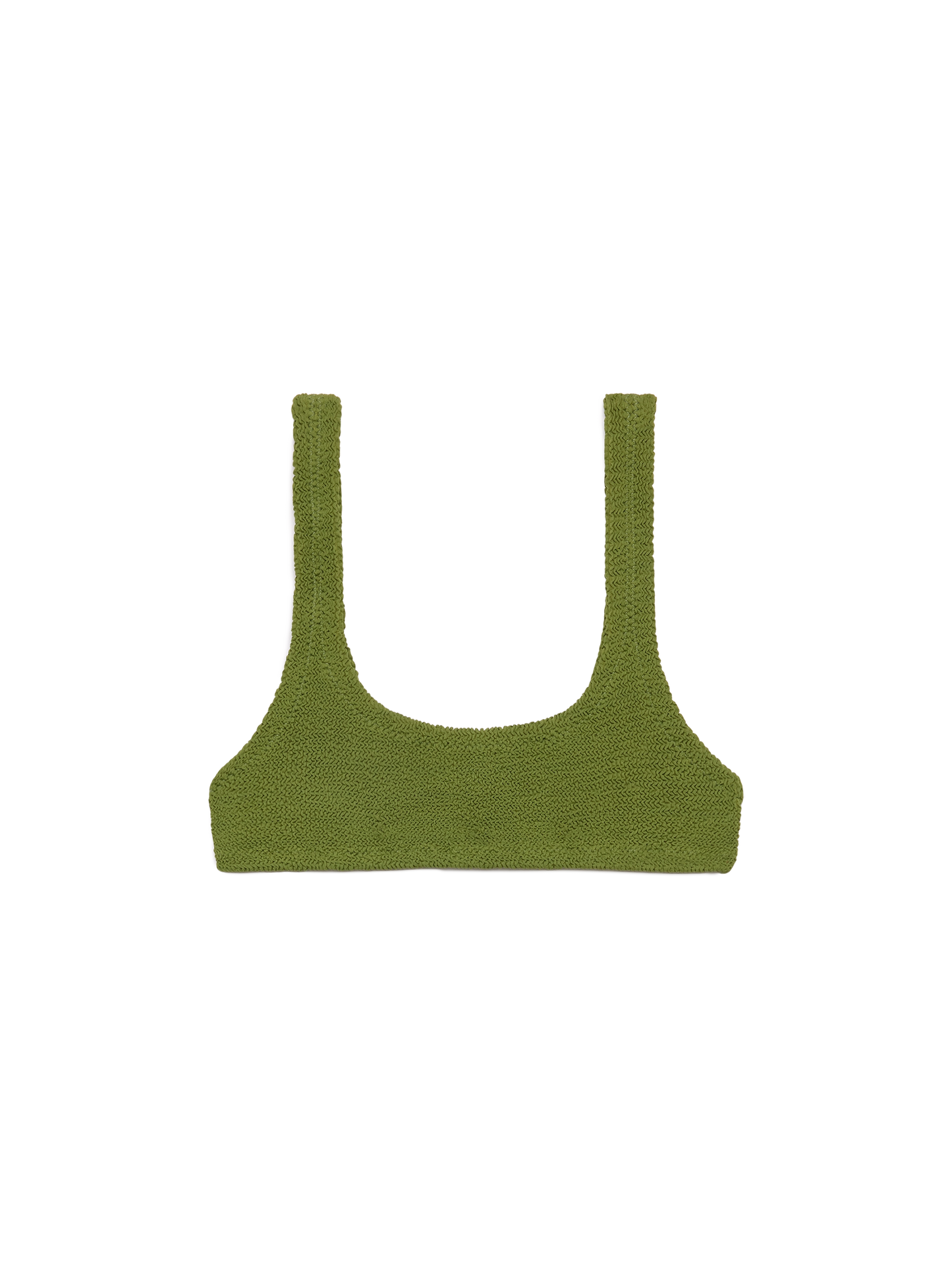 Naima military green crinkle classic bralette top - MC2 Saint Barth