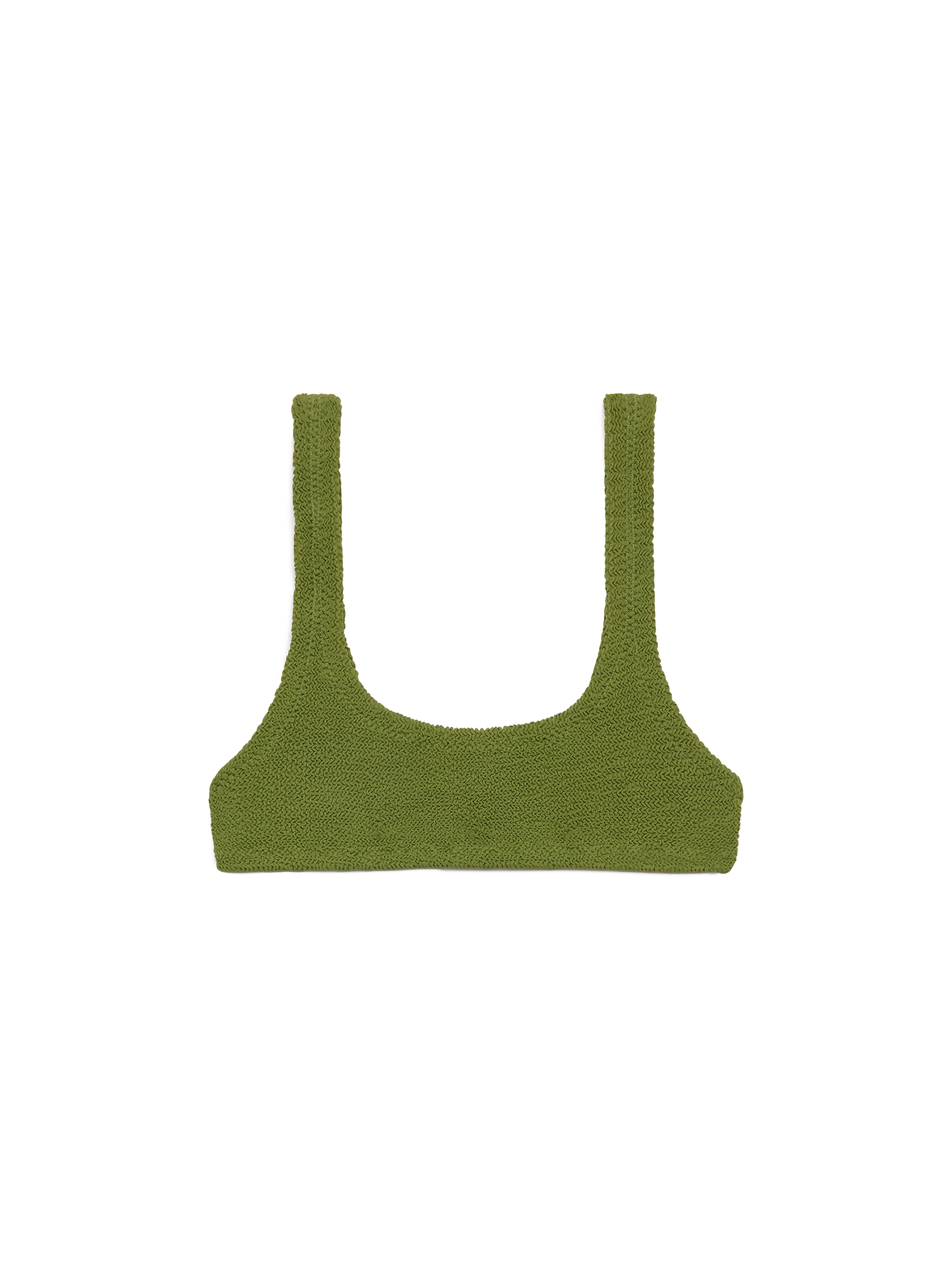 Naima military green crinkle classic bralette top - MC2 Saint Barth