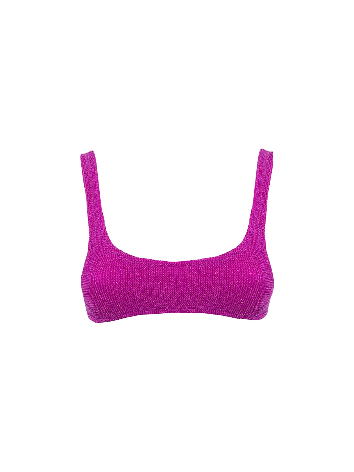 Woman fuchsia lurex classic crinkle bralette Naima - MC2 Saint Barth