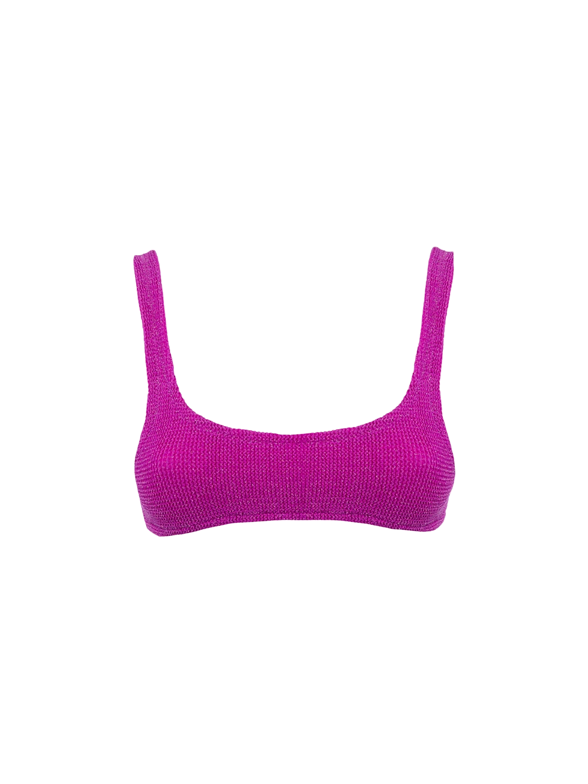Woman fuchsia lurex classic crinkle bralette Naima - MC2 Saint Barth