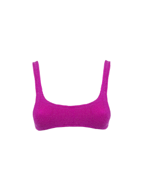 Woman fuchsia lurex classic crinkle bralette Naima - MC2 Saint Barth