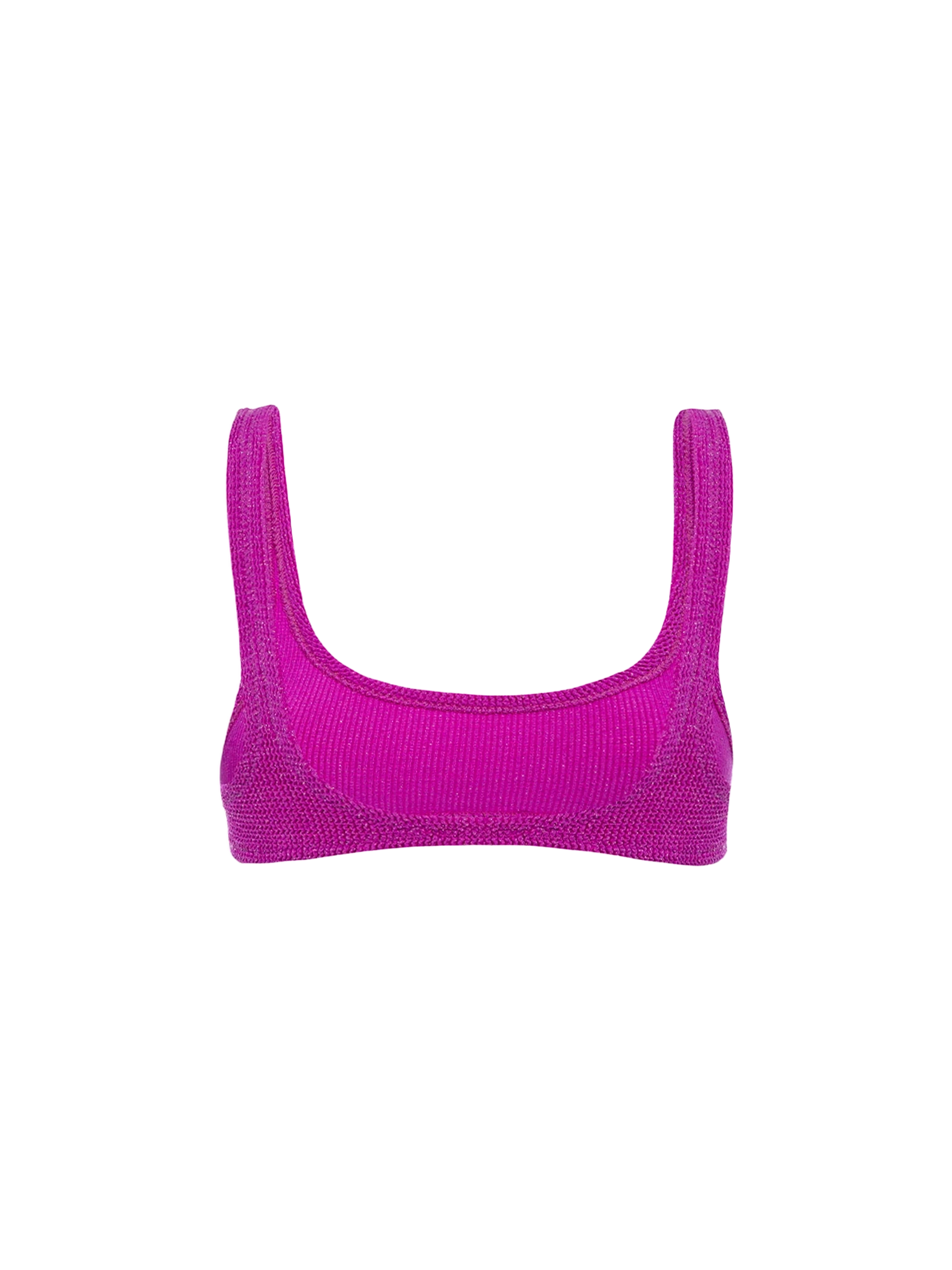Woman fuchsia lurex classic crinkle bralette Naima - MC2 Saint Barth