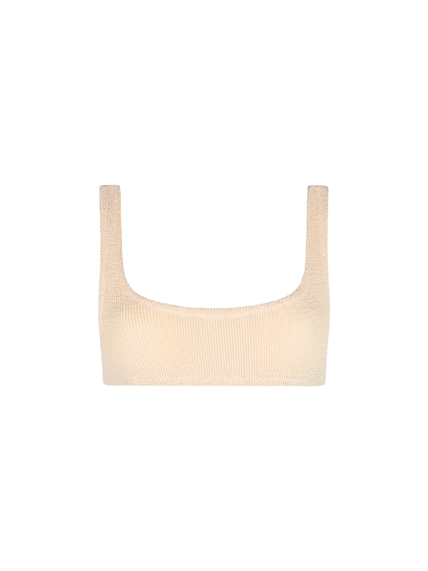 Naima beige crinkle classic bralette top - MC2 Saint Barth