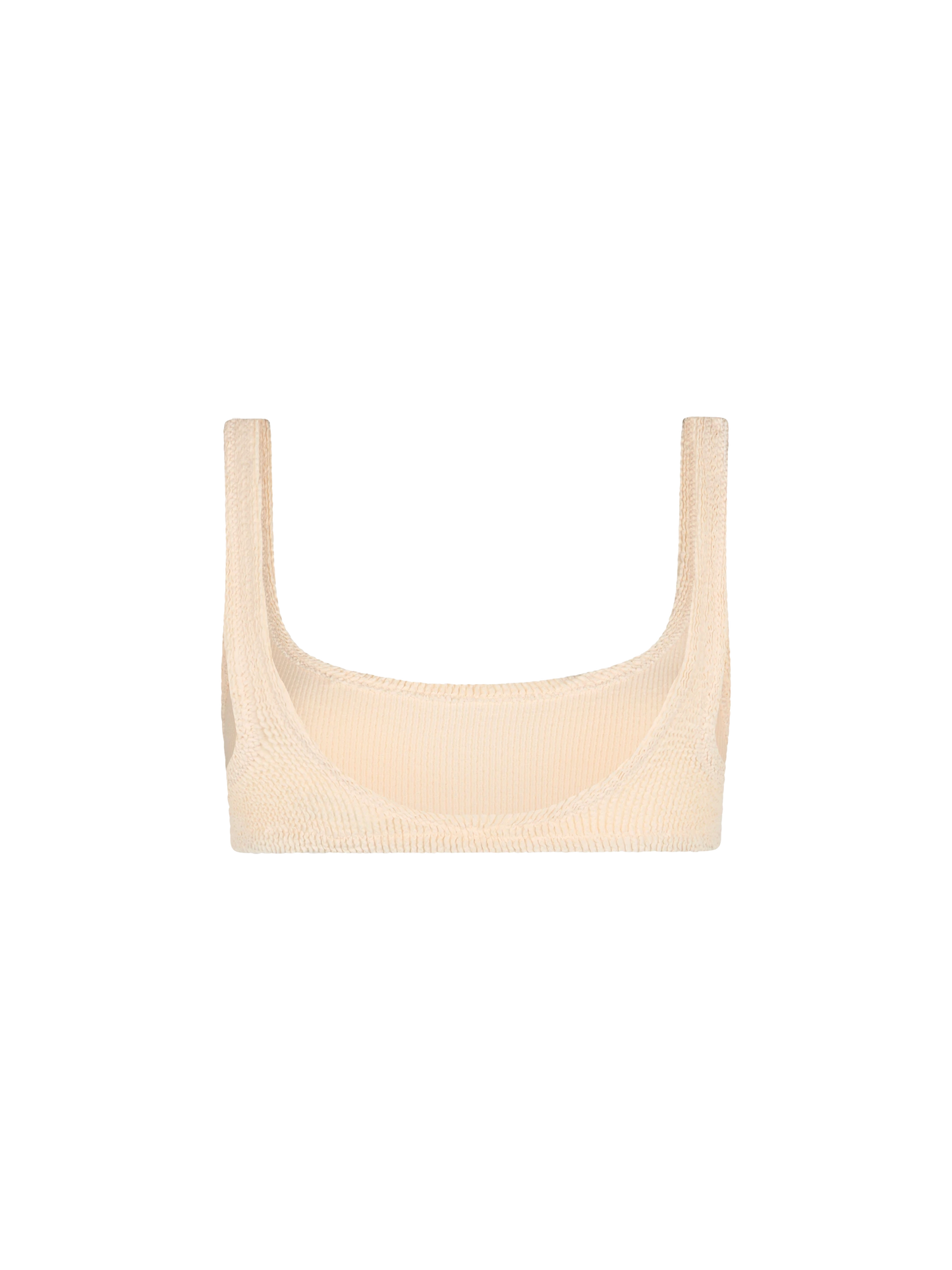Naima beige crinkle classic bralette top - MC2 Saint Barth