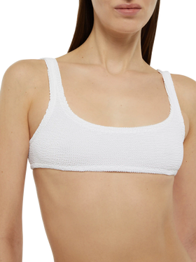 Naima white crinkle classic bralette top - MC2 Saint Barth