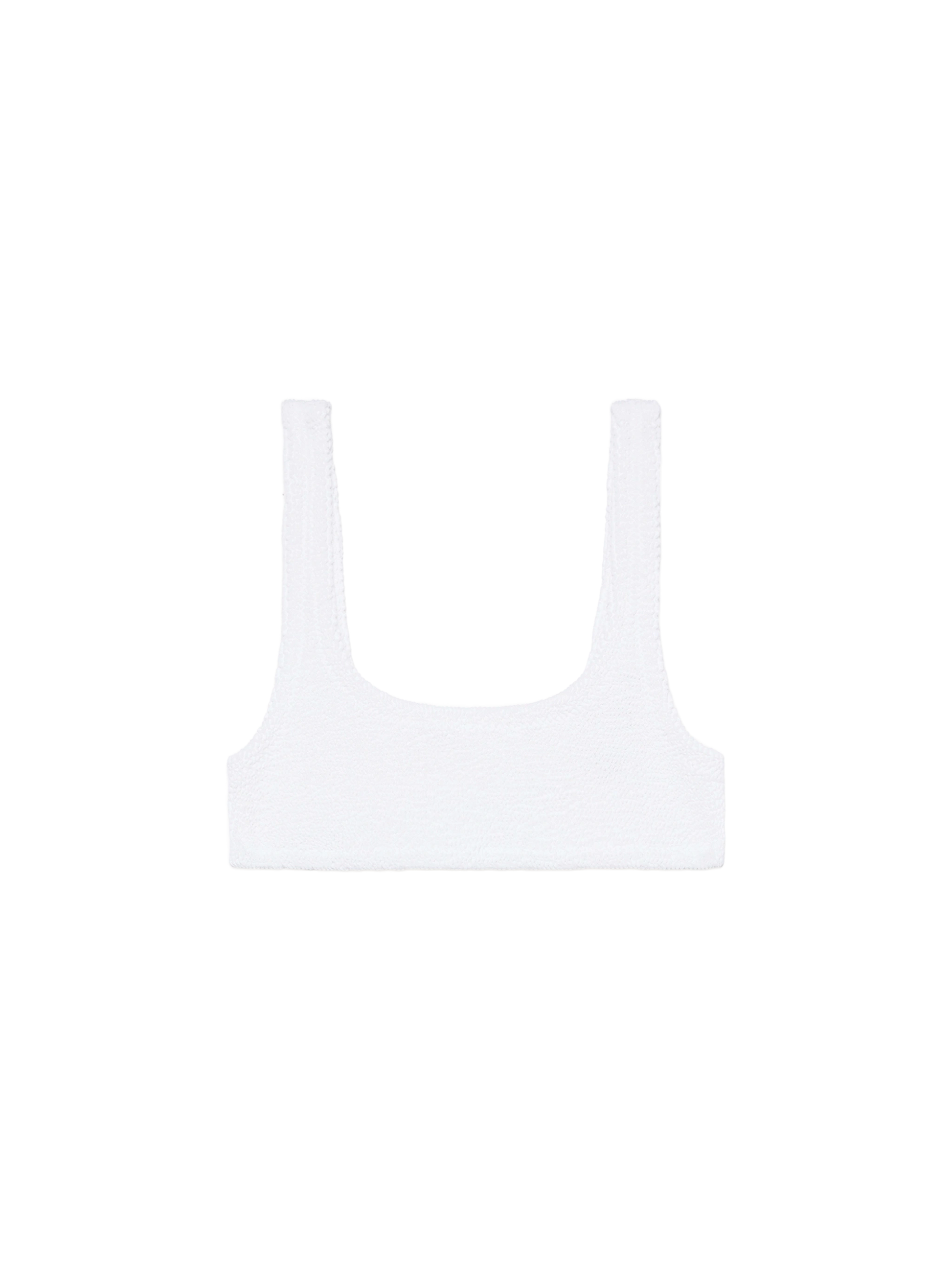 Naima white crinkle classic bralette top - MC2 Saint Barth