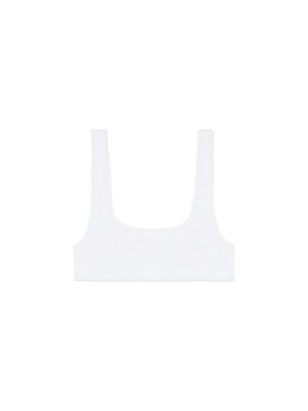 Naima white crinkle classic bralette top - MC2 Saint Barth