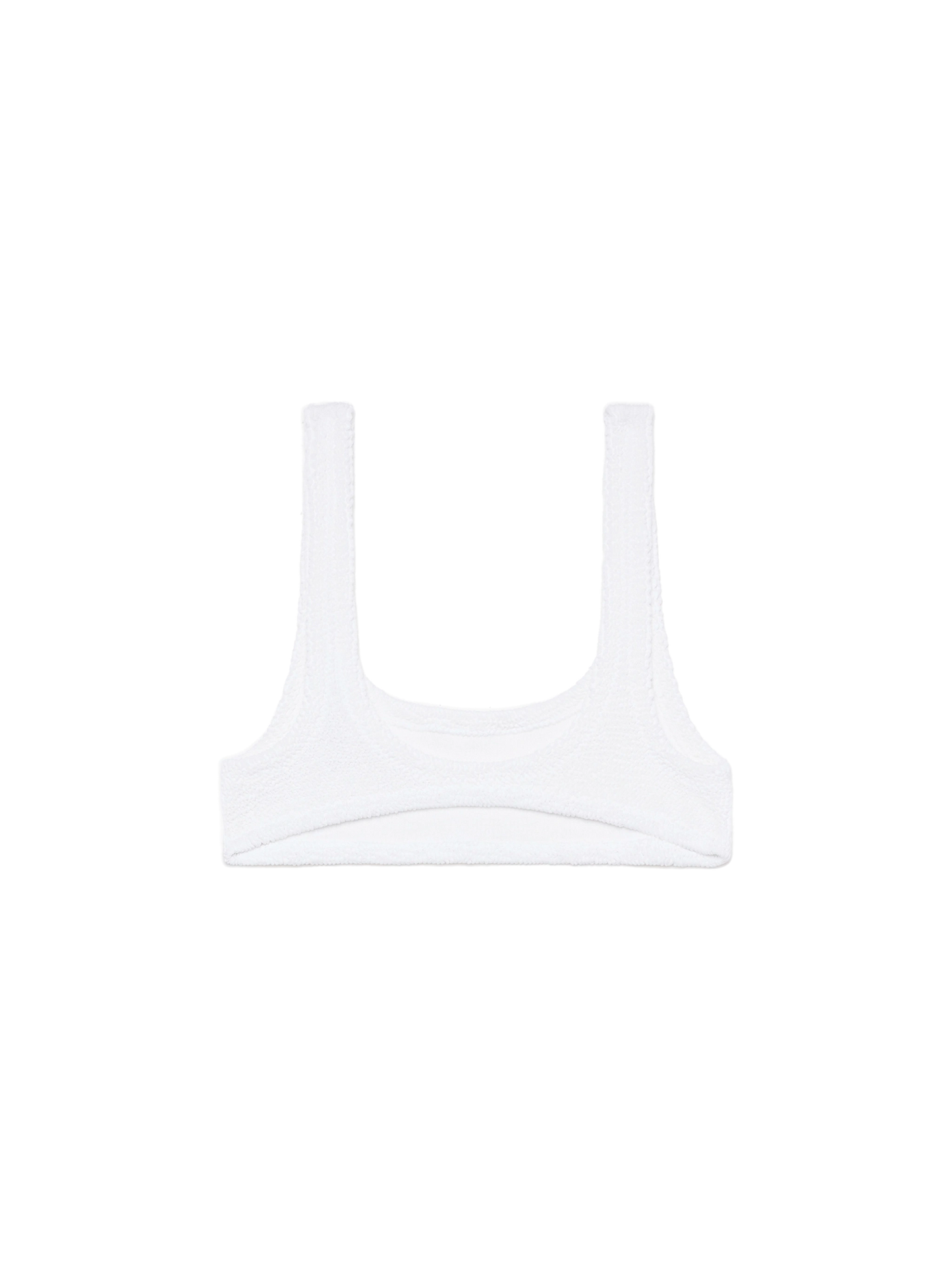 Naima white crinkle classic bralette top - MC2 Saint Barth