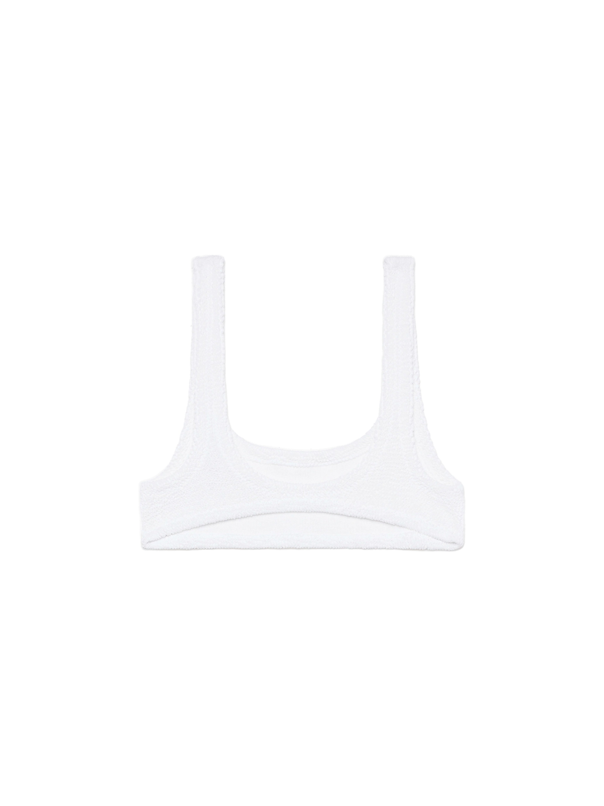 Naima white crinkle classic bralette top - MC2 Saint Barth