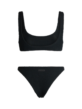 Bralette-Bikini Naima Naomi in schwarzer Crinkle-Optik 