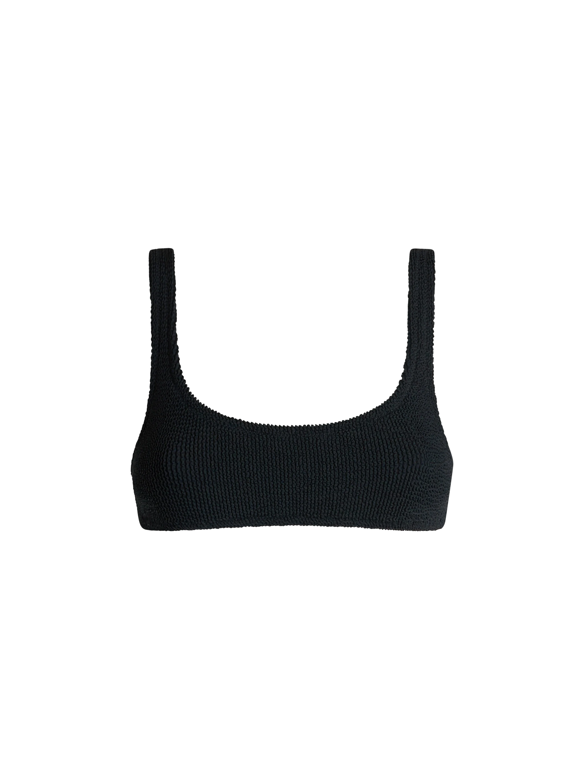 Naima black crinkle classic bralette top - MC2 Saint Barth