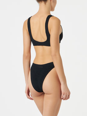 Black crinkle bralette bikini Naima Elise - MC2 Saint Barth